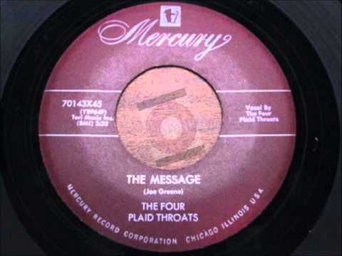 Four Plaid Throats - My Inspiration / The Message - Mercury 70143 - 1953