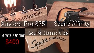 Video thumbnail for Great Strats Under $400 | Squier vs Xaviere Pro 875 by Don Giroux