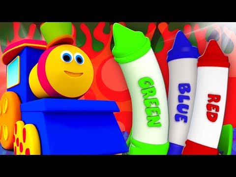 Bob il treno | Pastelli Colori canzone | impara i colori in italiano | Colors Song | Learn With Bob