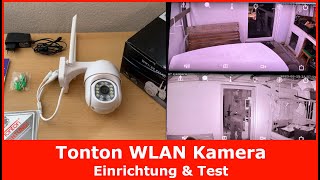 Tonton 1080P WLAN IP PTZ Kamera || Einrichtung & Test (350°/90° schwenkbar & IP66)