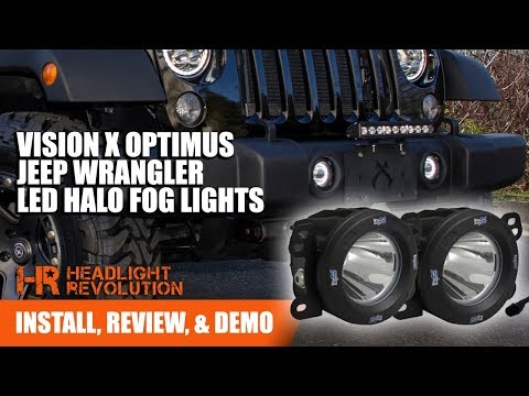 Vision X Optimus Jeep Wrangler JK LED Fog Light Kit Demo and Install | Headlight Revolution