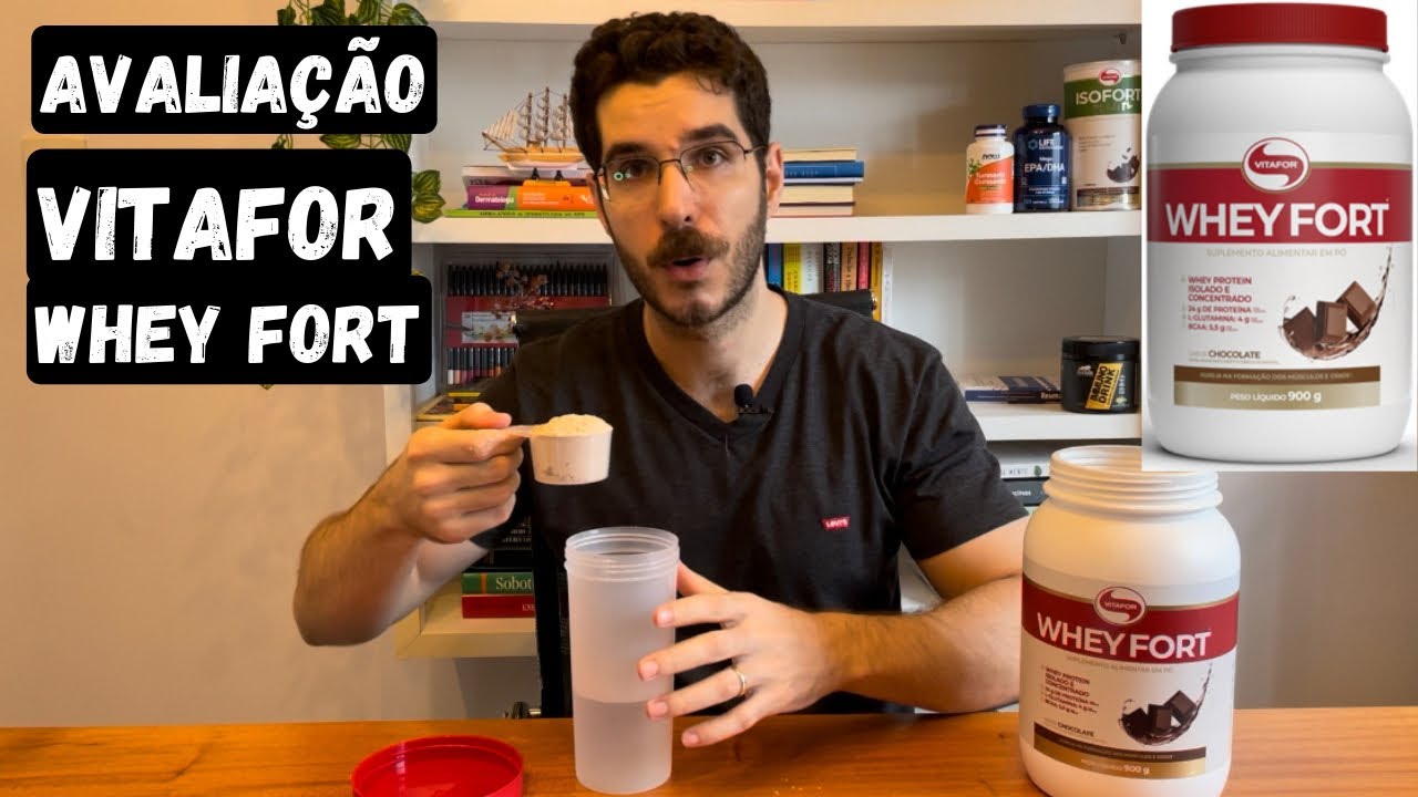 Miniatura da avaliação em vídeo de Isofort Beauty Whey Isolado 450g - Vitafor - Whey Protein Sabor Cacau Chocolate