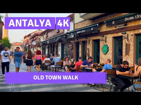 Antalya Summer 2022 Old Town 1 August Walking Tour|4k UHD 60fps
