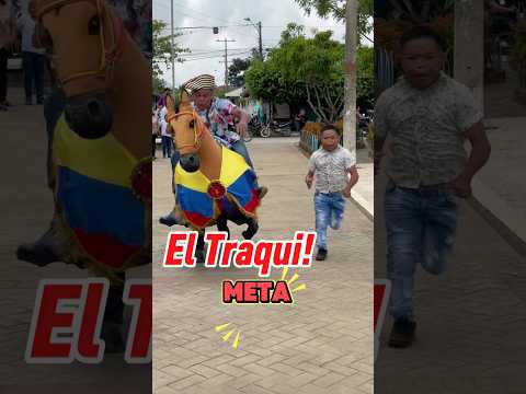 ¿Quién ganó? 😳 El Traki vino desde San Jacinto a retar a un caballo en plena carrera 🐎💨 #campo