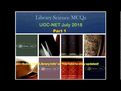 Library Science MCQs  UGC NET July 2018 Part 1 Video