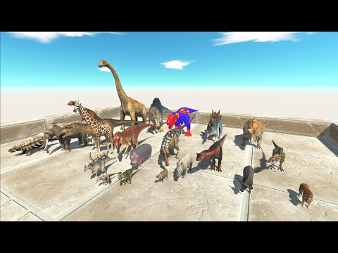 JUMP SLIDE SPEED RACE OF ALL DINOSAURS VS ANIMAL SO COOL - Animal Revolt Battle Simulator