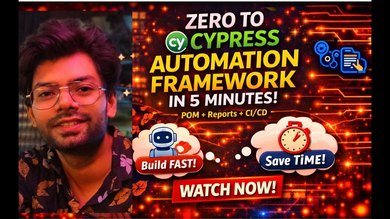 Zero to Cypress Automation Framework in 5 Minutes | AI +POM  + CI/CD + Reporting | QA SDET