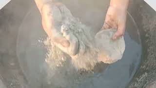 charcoal and mud in water lovely sound  Cr.Asmr clay crush