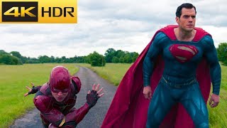 Race Flash vs Superman  Justice League 4k HDR