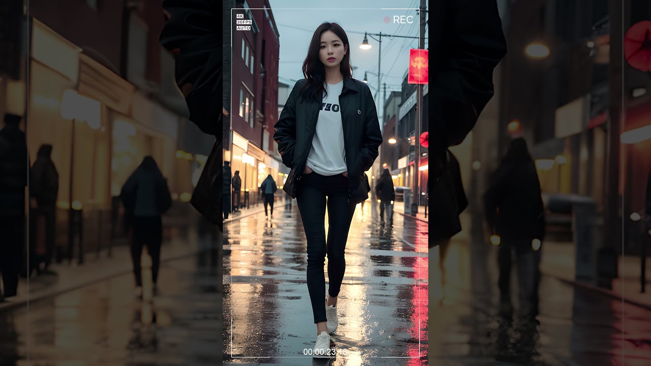 Ai Look Book Video, Rainy Street