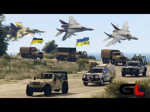 Army Convoy Under Heavy Air Attack – GTA 5 Simulation Gameplay