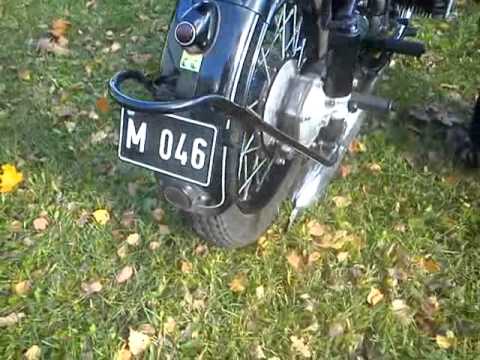 Motorcycle M 72 engine working with one cylinder