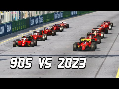 Ferrari F1 2023 vs All Ferrari F1 90s - Melbourne