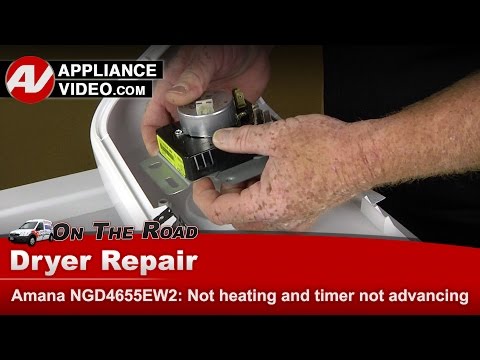 Amana Dryer Repair — No Heat, Timer Not Advancing