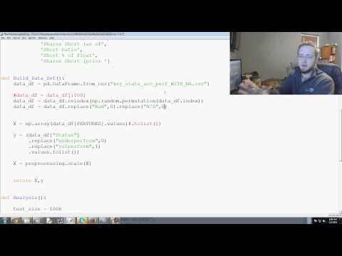 Scikit Learn Machine Learning Tutorial for investing with Python p 19