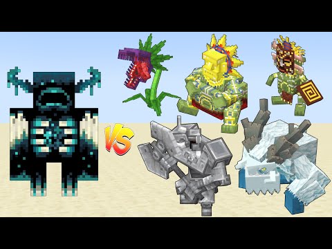 Warden Vs Mowzie’s Mobs mod in Minecraft