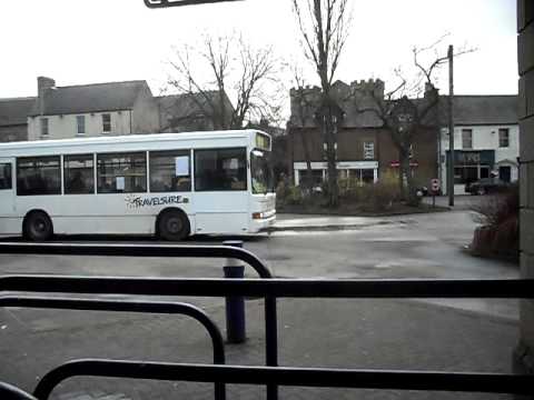 Travelsure Northumberland Dennis dart MPD Departing Alnwick bus station
