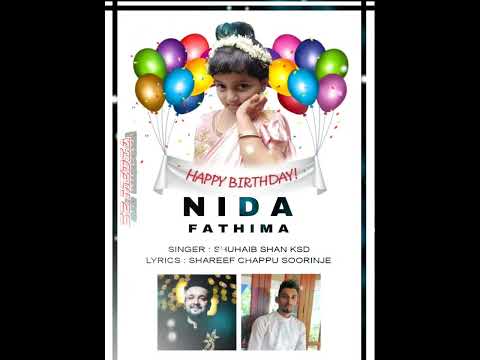 Malayalam birthday song|Nida Fathima|Shuhaib shan Ksd|Shereef Chappu|S2 MEDIA #tharattupattu