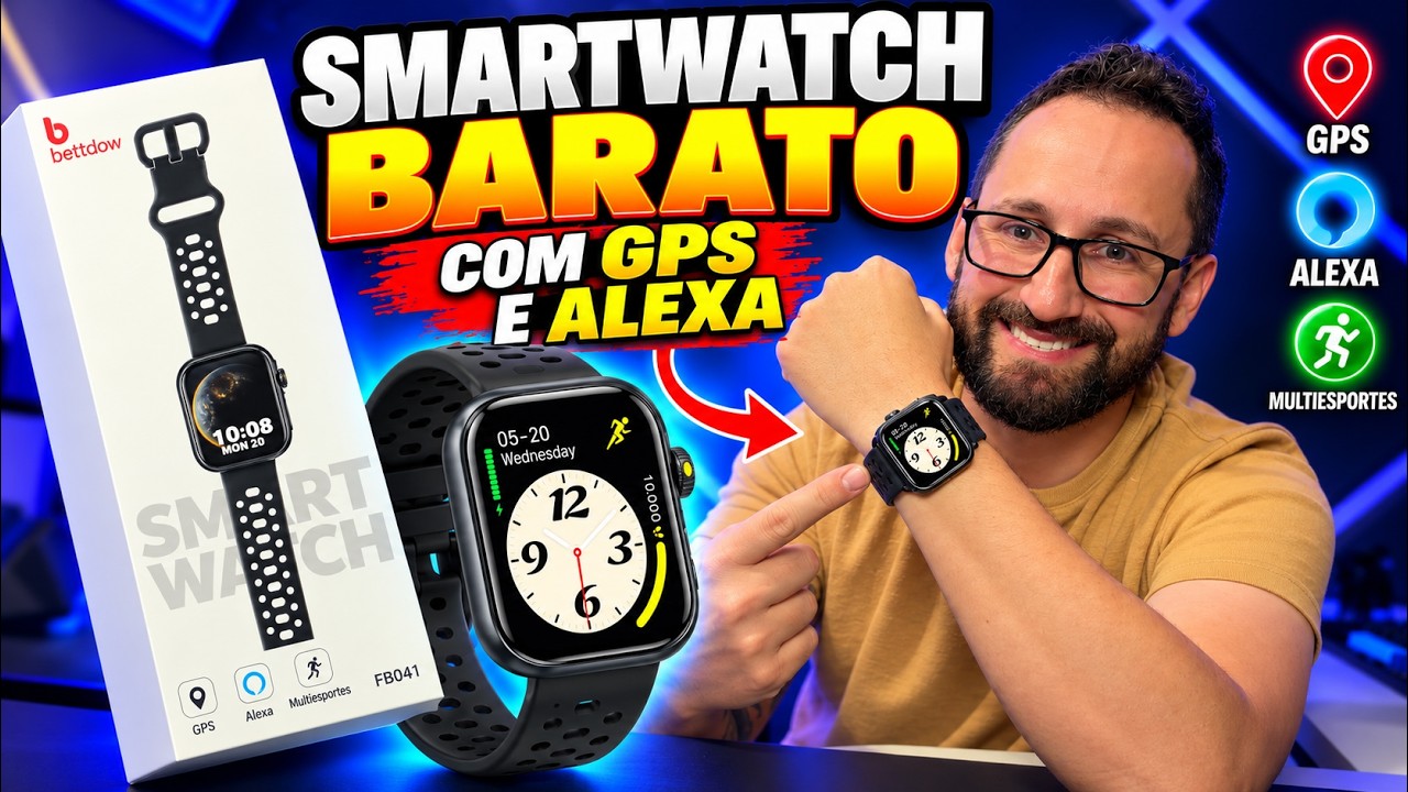Miniatura da avaliação em vídeo de Smartwatch Blackview Militar com GPS e ChatGPT