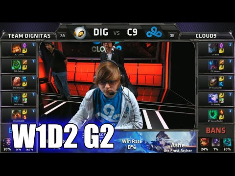 Dignitas vs Cloud 9 | S5 NA LCS Summer 2015 Week 1 Day 2 | DIG vs C9 W1D2 G2 Round 1