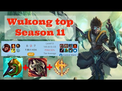 #2 Wukong Top vs Kennen 22 Mins End Game - Season 11 [League of Legends] Full Game Play - Wuclone