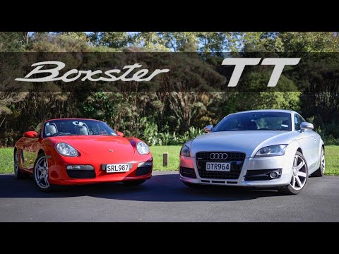 Audi TT 3.2 vs Porsche Boxster 2.7 - 6 Cylinder Sports Car Battle!