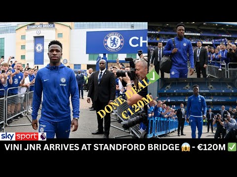 Vinícius Jr ARRIVES AT STAMFORD BRIDGE | €120M CHELSEA TRANSFER | VINI IS BLUE 🔵😱