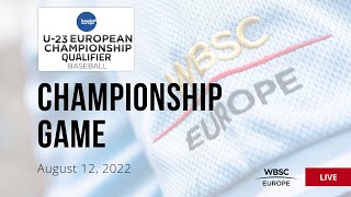 11 Utena U-23 Baseball European Championship Qualifier 2022 - Championship Game