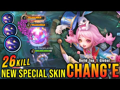 26 Kills!! Moonglow Troupe Chang'e New SPECIAL Skin!! - Build Top 1 Global Chang'e ~ MLBB