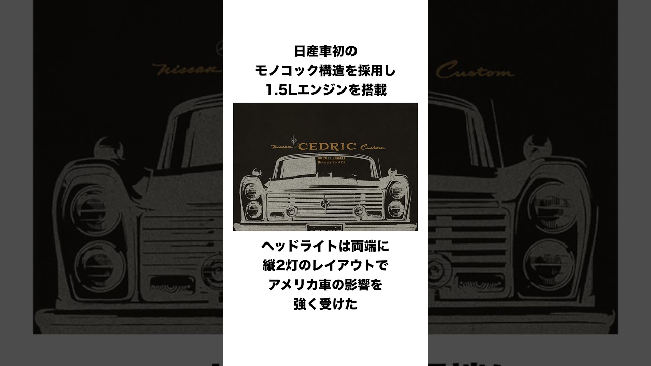東京オリンピックで聖火を運んだクルマ　日産　セドリックに関する雑学 #shorts