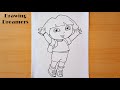 How To Draw Dora The Explorer Outline Easy Step By Step