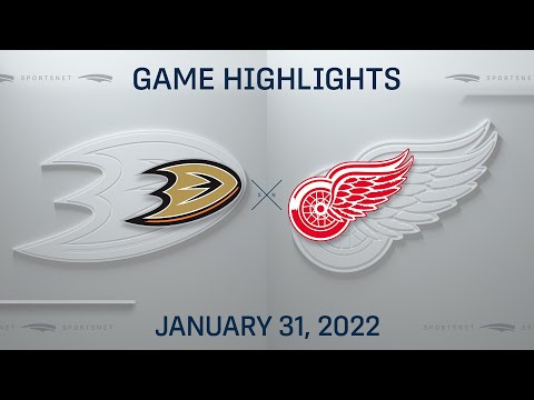 NHL Highlights | Ducks vs. Red Wings - Jan. 31, 2022
