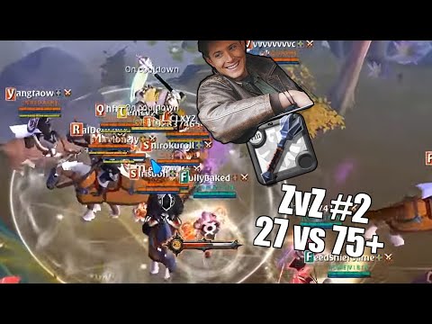 Albion Online | Mace | 27 vs 75+ | 69-7 | ZvZ #2 | Open World