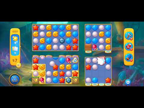 Fishdom Easy Level 12217(with full seashell and timed double bomb booster) @choraelmin