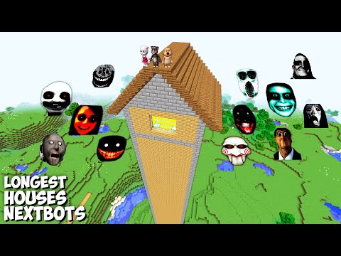 SURVIVAL TALLEST HOUSE JEFF THE KILLER and SCARY NEXTBOTS in Minecraft - Gameplay - Coffin Meme