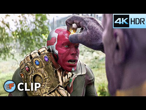 Thanos Kills Vision - Thanos Uses Time Stone | Avengers Infinity War (2018) IMAX 4K HDR Movie Clip