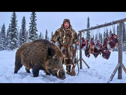 Surviving  -71°C Hunting the 10,000kg Wild Boar in Yakutia's Frozen Wilderness