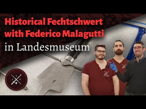 Historical "Federschwert" with Federico Malagutti (Fechtschwert, actually) – In the Landesmuseum