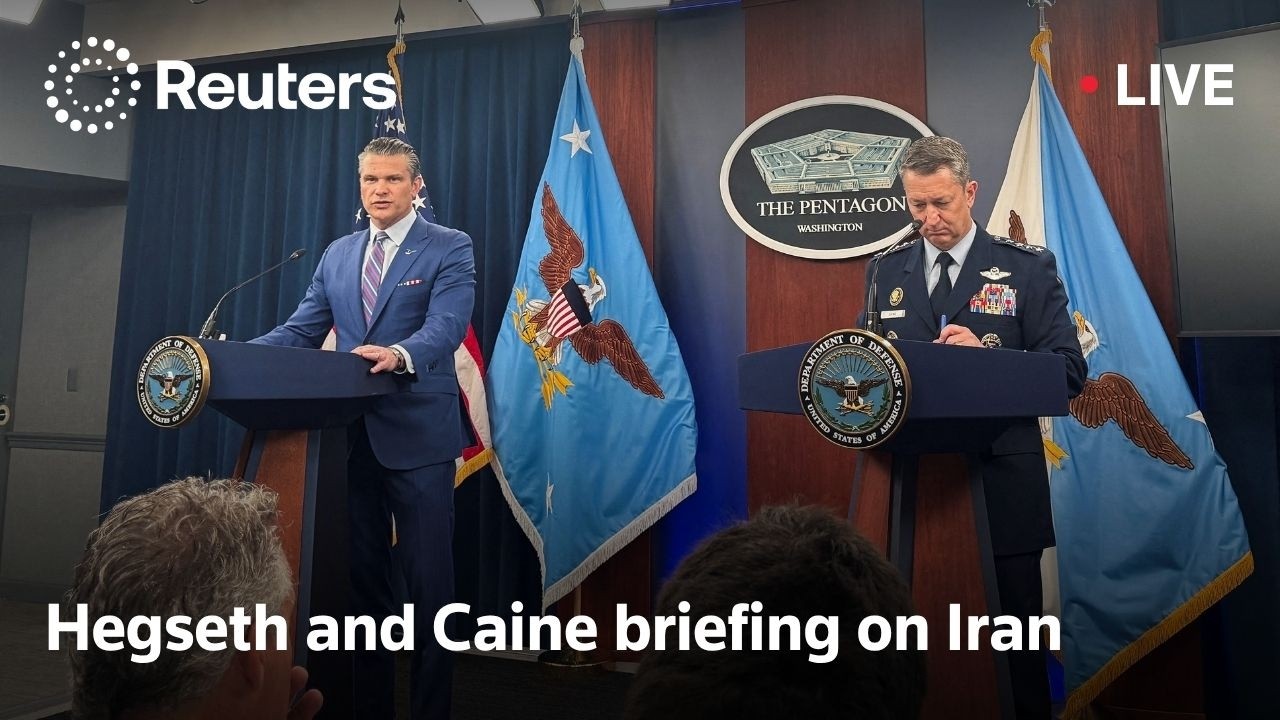 Video | LIVE: Hegseth and Caine hold a briefing on Iran