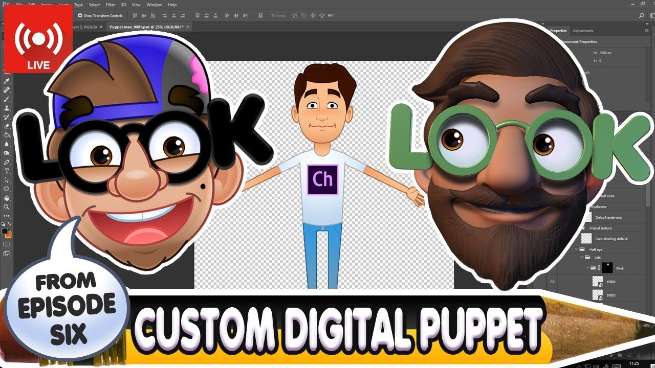 Adobe Character Animator Tutorial: How to edit digital puppet