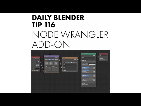 Daily Blender Tip 116 - Quickly Add Material Nodes With Node Wrangler Add-On
