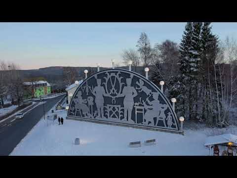 Drohnenflug Johanngeorgenstadt im Erzgebirge zur Weihnachtszeit