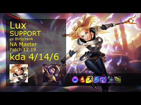 Rank 3 NA Lux Support: Lux vs Blitzcrank