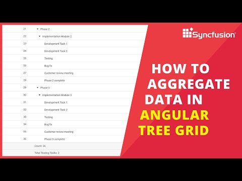 How to Work with Aggregates of Angular Tree Grid