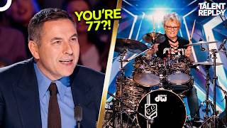 77-Year-Old Drum GODDESS Shocks the Judges | Britain's Got Talent