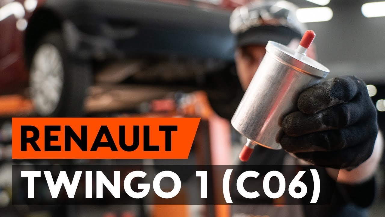 Kaip pakeisti Renault Twingo C06 kuro filtro - keitimo instrukcija