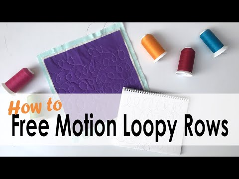How to Free Motion Quilt on a Domestic Sewing Machine - Loopy Rows with On Williams Street