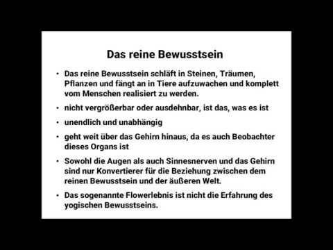 Gewahrsein und das reine Bewusstsein - eine Einführung (Lektion 3)