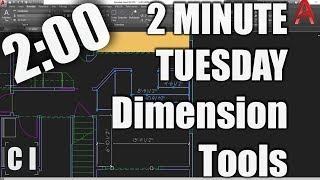 AutoCAD: How to Break Dimensions and AutoSpacing Tool - 2 Minute Tuesday
