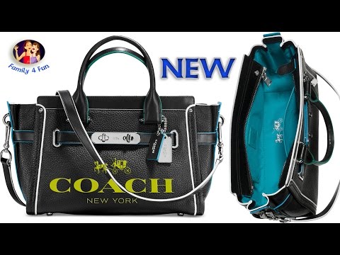 NEW COACH Swagger 27 in Edgestain Leather Unboxing | Family 4 Fun Coach Handbags Review